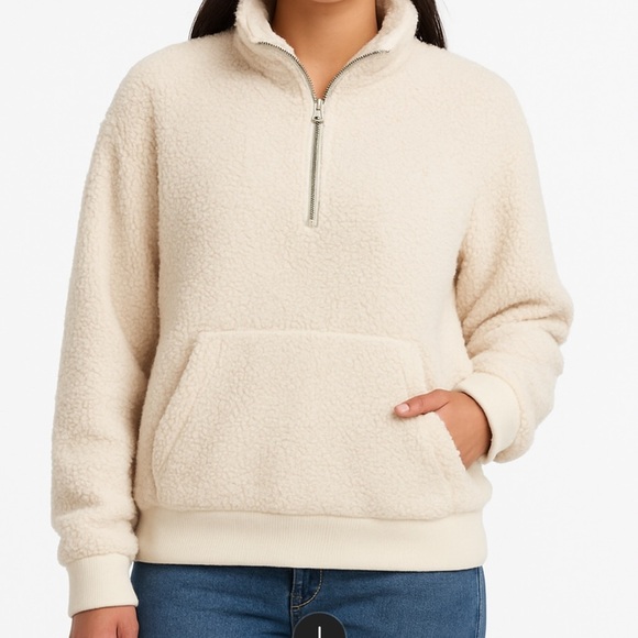 Copper Key Cozy Cream Sherpa Pullover - Picture 2 of 2